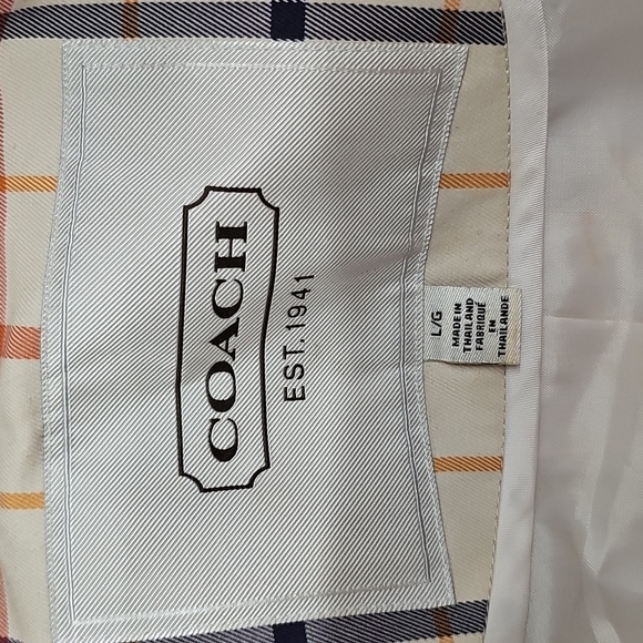 COACH TATTERSAL BELTED SHORT CLASSIC LINED TRENCH COAT BFPM-12-147 - Picture 3 of 6